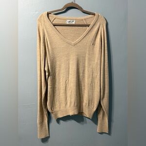 Vintage Christian Dior Tan Sweater Men’s Vintage V Neck Sweater Size Medium‎